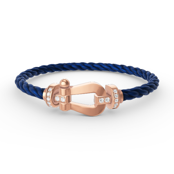 [Gaonasi]FORCE LARGE HORSESHOE HALF DIAMOND BRACELET ROSE GOLD