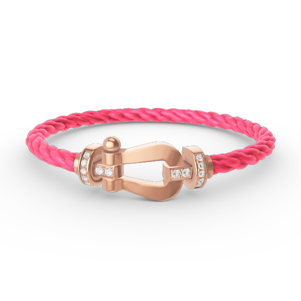 [Gaonasi]FORCE LARGE HORSESHOE HALF DIAMOND BRACELET ROSE GOLD