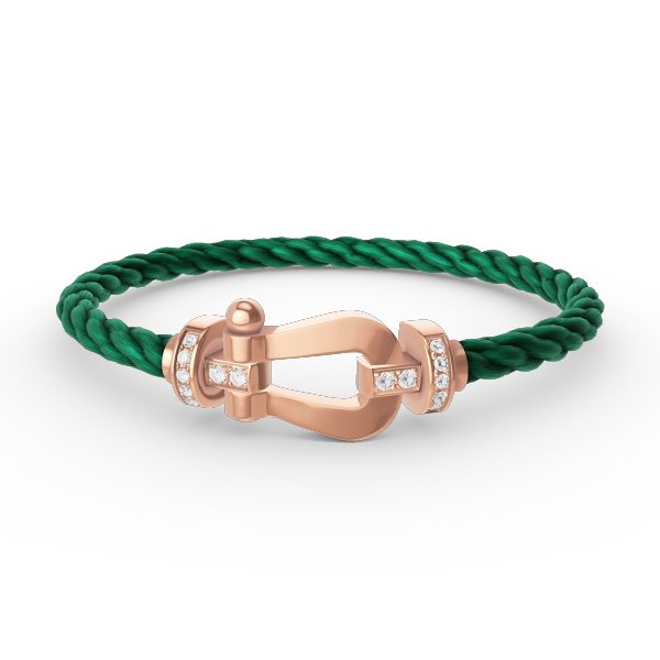 [Gaonasi]FORCE LARGE HORSESHOE HALF DIAMOND BRACELET ROSE GOLD