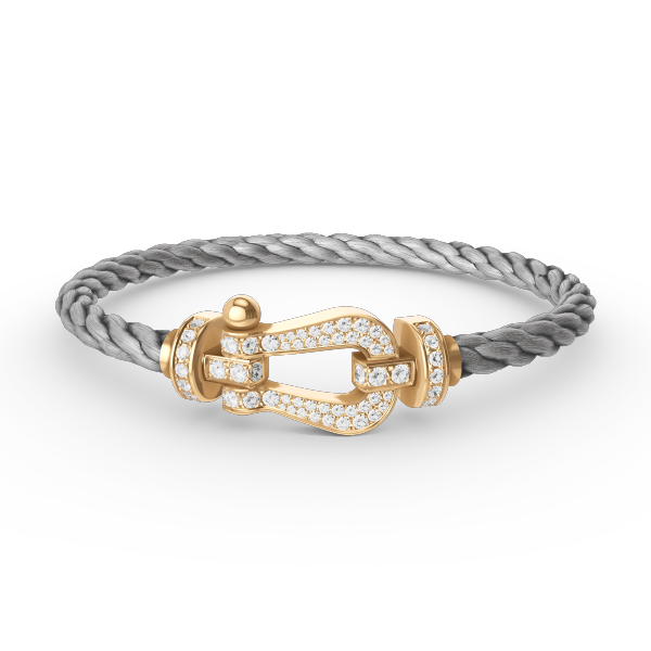 [Gaonasi]FORCE LARGE HORSESHOE FULL DIAMOND BRACELET GOLD