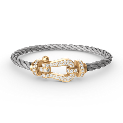 [Gaonasi]FORCE LARGE HORSESHOE FULL DIAMOND BRACELET GOLD