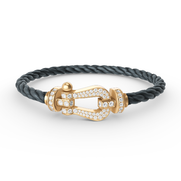 [Gaonasi]FORCE LARGE HORSESHOE FULL DIAMOND BRACELET GOLD
