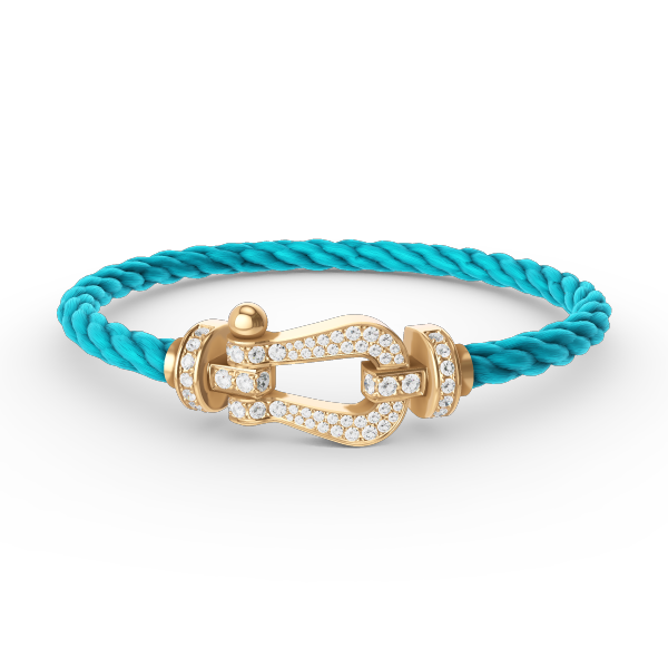 [Gaonasi]FORCE LARGE HORSESHOE FULL DIAMOND BRACELET GOLD