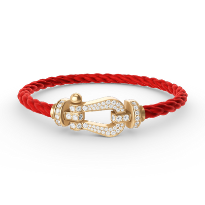 [Gaonasi]FORCE LARGE HORSESHOE FULL DIAMOND BRACELET GOLD