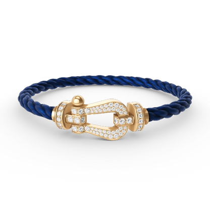 [Gaonasi]FORCE LARGE HORSESHOE FULL DIAMOND BRACELET GOLD