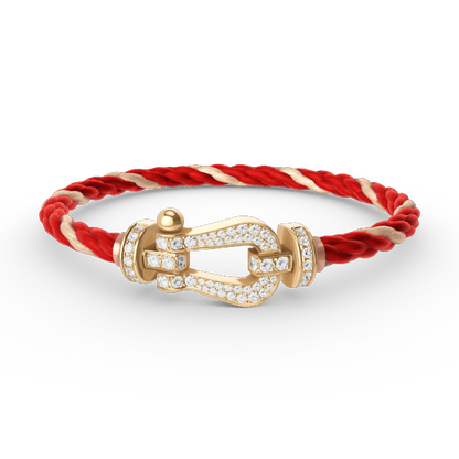 [Gaonasi]FORCE LARGE HORSESHOE FULL DIAMOND BRACELET GOLD