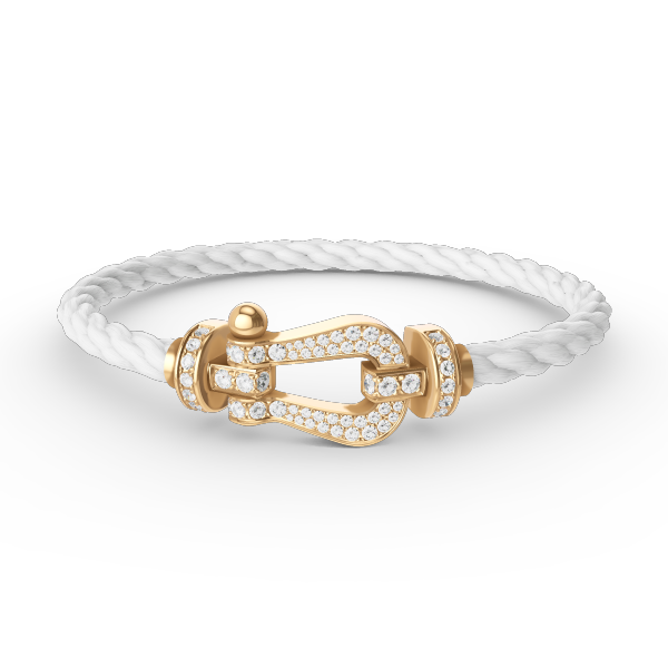 [Gaonasi]FORCE LARGE HORSESHOE FULL DIAMOND BRACELET GOLD