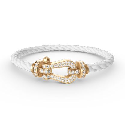 [Gaonasi]FORCE LARGE HORSESHOE FULL DIAMOND BRACELET GOLD