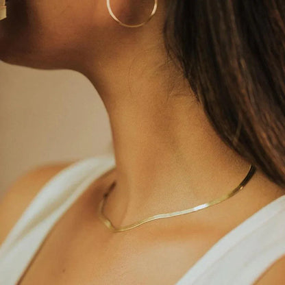 [Gaonasi]Elizabeth Gold Herringbone Necklace
