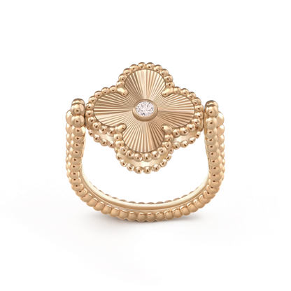 [Gaonasi]CLOVER RIVERSIBLE RING ROSE GOLD COLLECTION