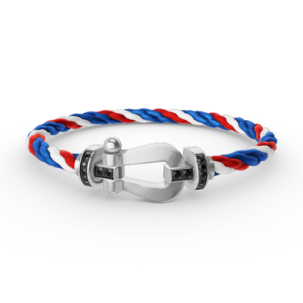 [Gaonasi]FORCE LARGE HORSESHOE BLACK DIAMOND BRACELET SILVER