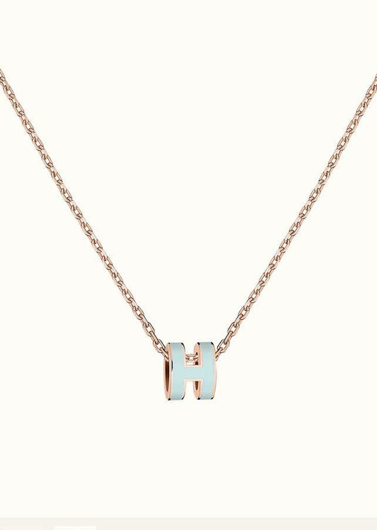 [Gaonasi]POP H LIGHT BLUE NECKLACE