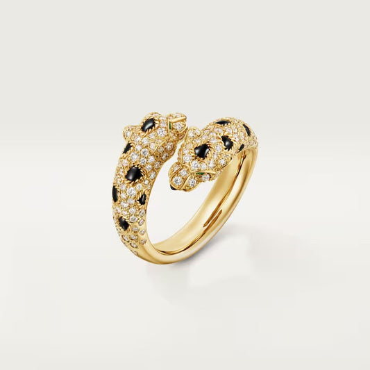 [Gaonasi Jewelry]PANTHERE DOUBLE HEADED FULL DIAMOND  RING