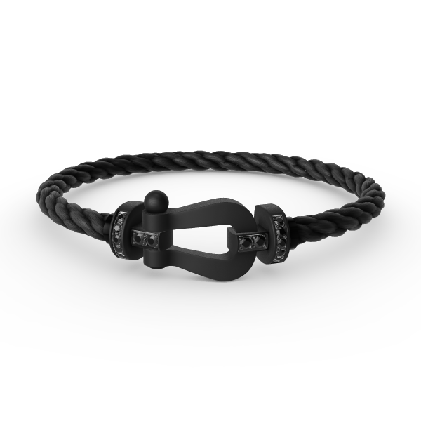 [Gaonasi]FORCE LARGE SERIES HORSESHOE BLACK SAMURAI BRACELET