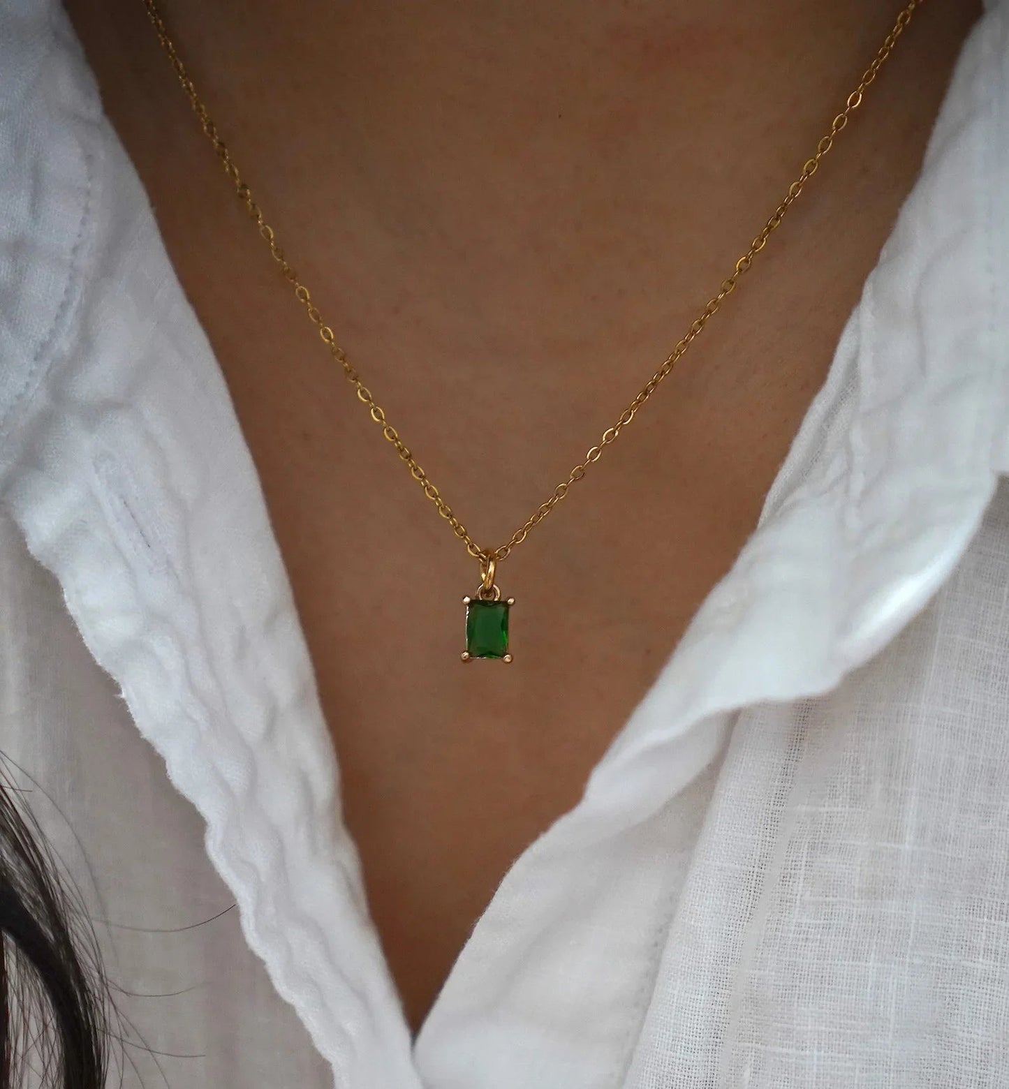 [Gaonasi]Emi Green Necklace