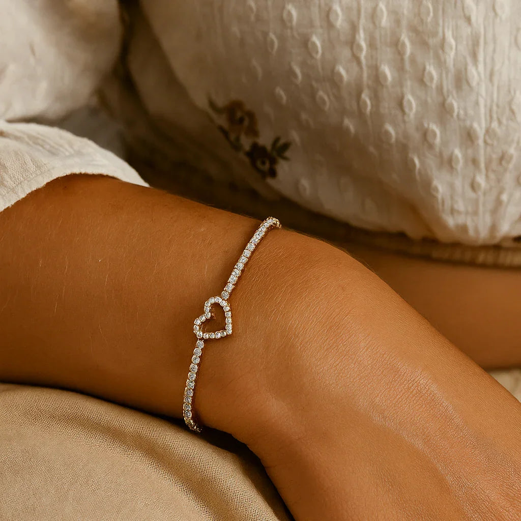 [Gaonasi]Patrice Diamond Heart Bracelet