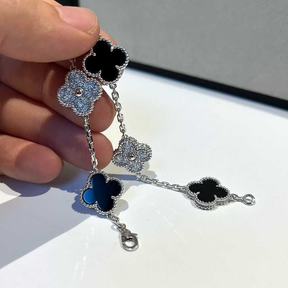 [Gaonasi] CLOVER 5 MOTIF ONYXS BRACELET COLLECTION