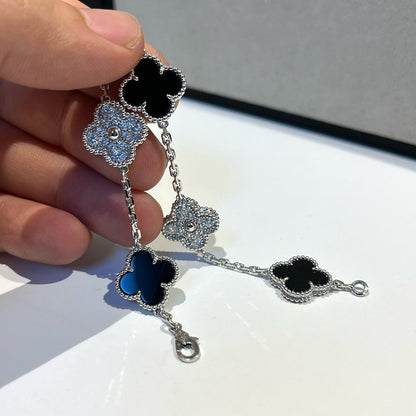[Gaonasi] CLOVER 5 MOTIF ONYXS BRACELET COLLECTION
