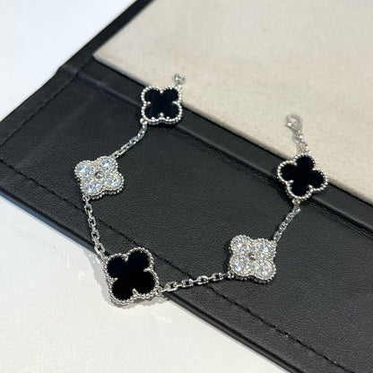 [Gaonasi] CLOVER 5 MOTIF ONYXS BRACELET COLLECTION