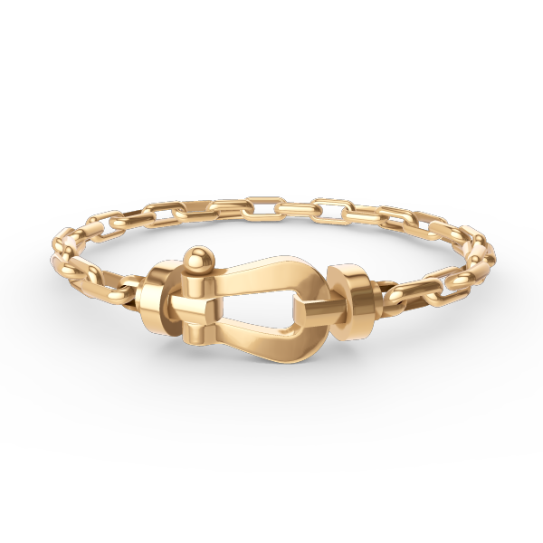 [Gaonasi]FORCE LARGE HORSESHOE CLASP  METAL BRACELET