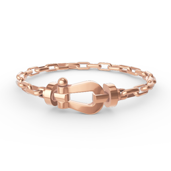 [Gaonasi]FORCE LARGE HORSESHOE CLASP  METAL BRACELET