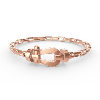 [Gaonasi]FORCE LARGE HORSESHOE CLASP  METAL BRACELET