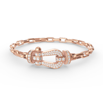 [Gaonasi]FORCE LARGE HORSESHOE CLASP  METAL BRACELET