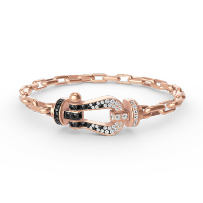 [Gaonasi]FORCE LARGE HORSESHOE CLASP  METAL BRACELET