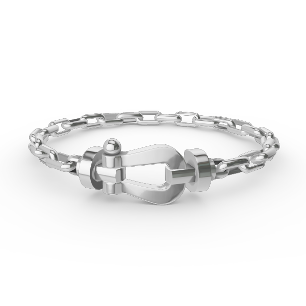 [Gaonasi]FORCE LARGE HORSESHOE CLASP  METAL BRACELET