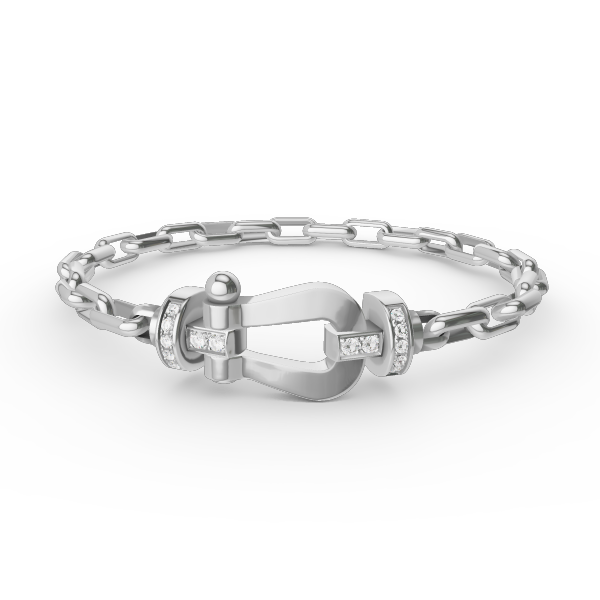 [Gaonasi]FORCE LARGE HORSESHOE CLASP  METAL BRACELET