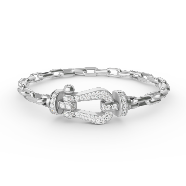 [Gaonasi]FORCE LARGE HORSESHOE CLASP  METAL BRACELET