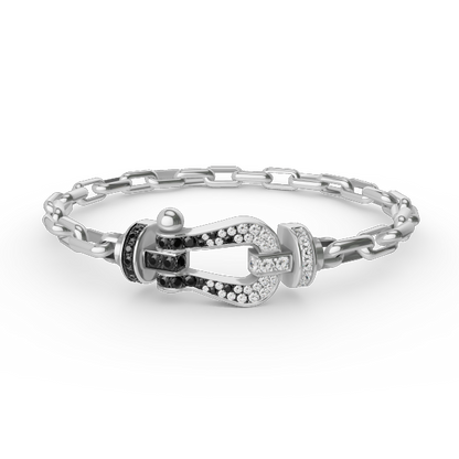 [Gaonasi]FORCE LARGE HORSESHOE CLASP  METAL BRACELET