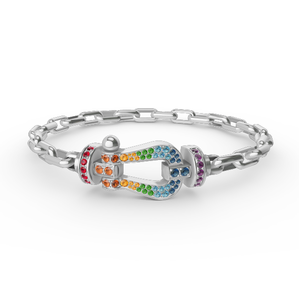 [Gaonasi]FORCE LARGE HORSESHOE CLASP  METAL BRACELET