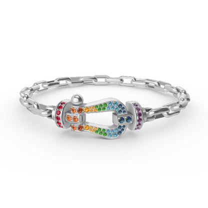 [Gaonasi]FORCE LARGE HORSESHOE CLASP  METAL BRACELET