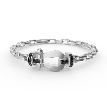 [Gaonasi]FORCE LARGE HORSESHOE CLASP  METAL BRACELET