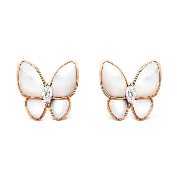 [Gaonasi]BUTTERFLY MOP DIAMOND EARRINGS