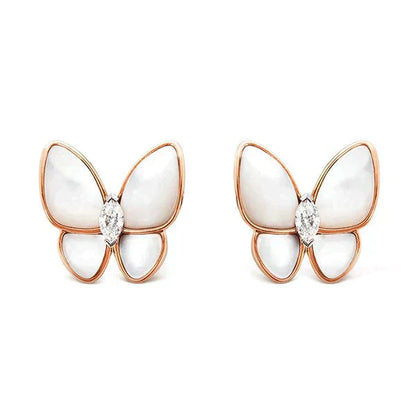 [Gaonasi]BUTTERFLY MOP DIAMOND EARRINGS