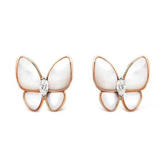 [Gaonasi]BUTTERFLY MOP DIAMOND EARRINGS