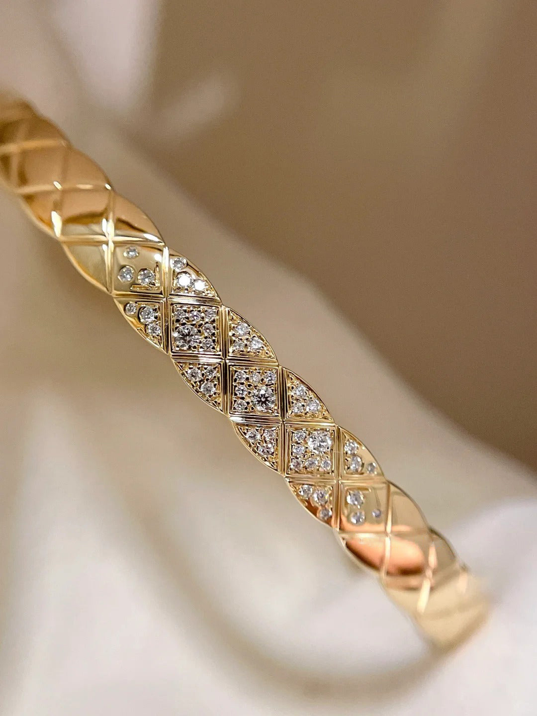 [Cadisa]KOKO CRUSH HALF DIAMONDS GLOD SILVER ROSE GOLD