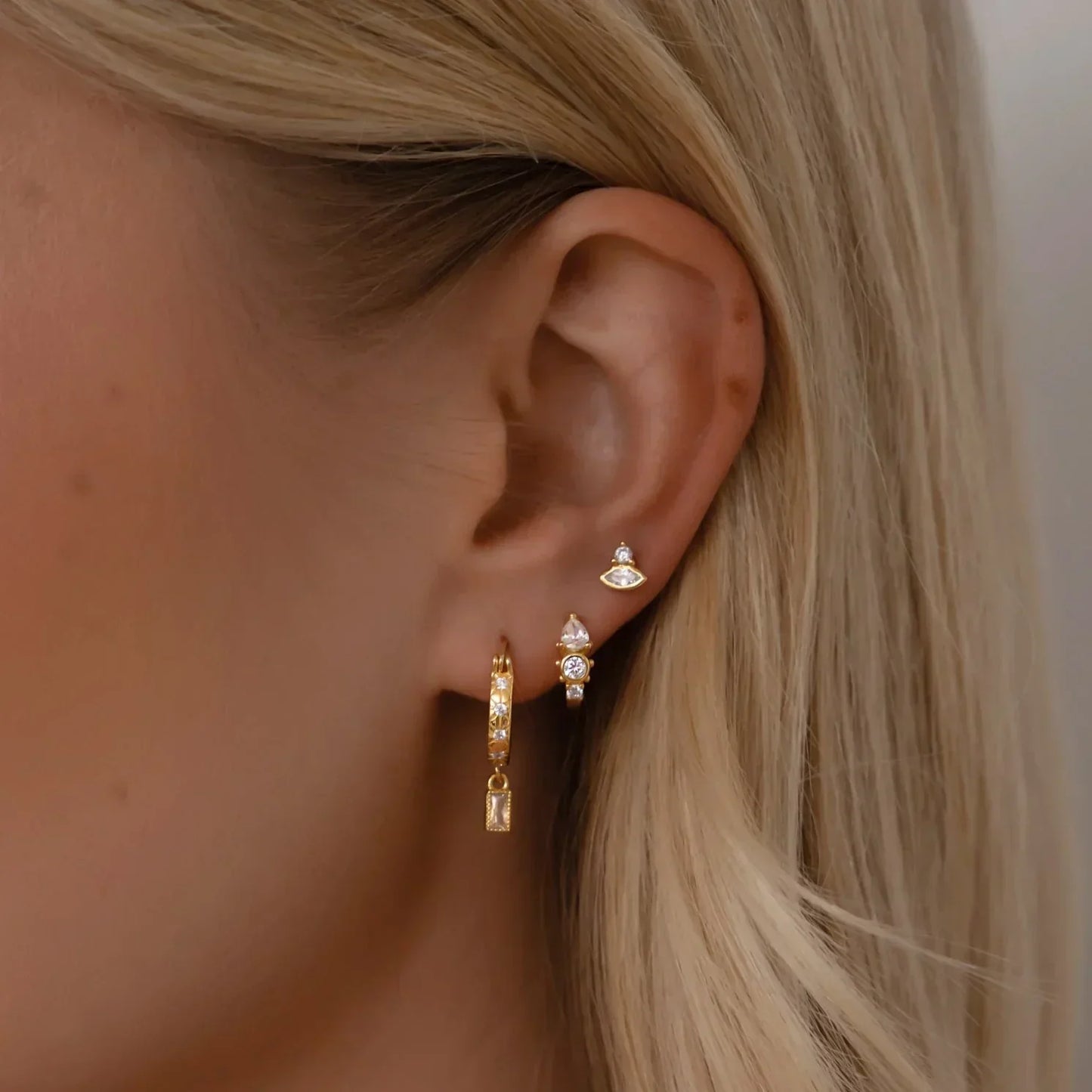[Gaonasi]Cassidy Diamond Hoops