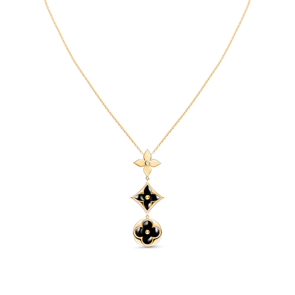 [Gaonasi]STAR AND SUN ONYX PINK GOLD NECKLACE