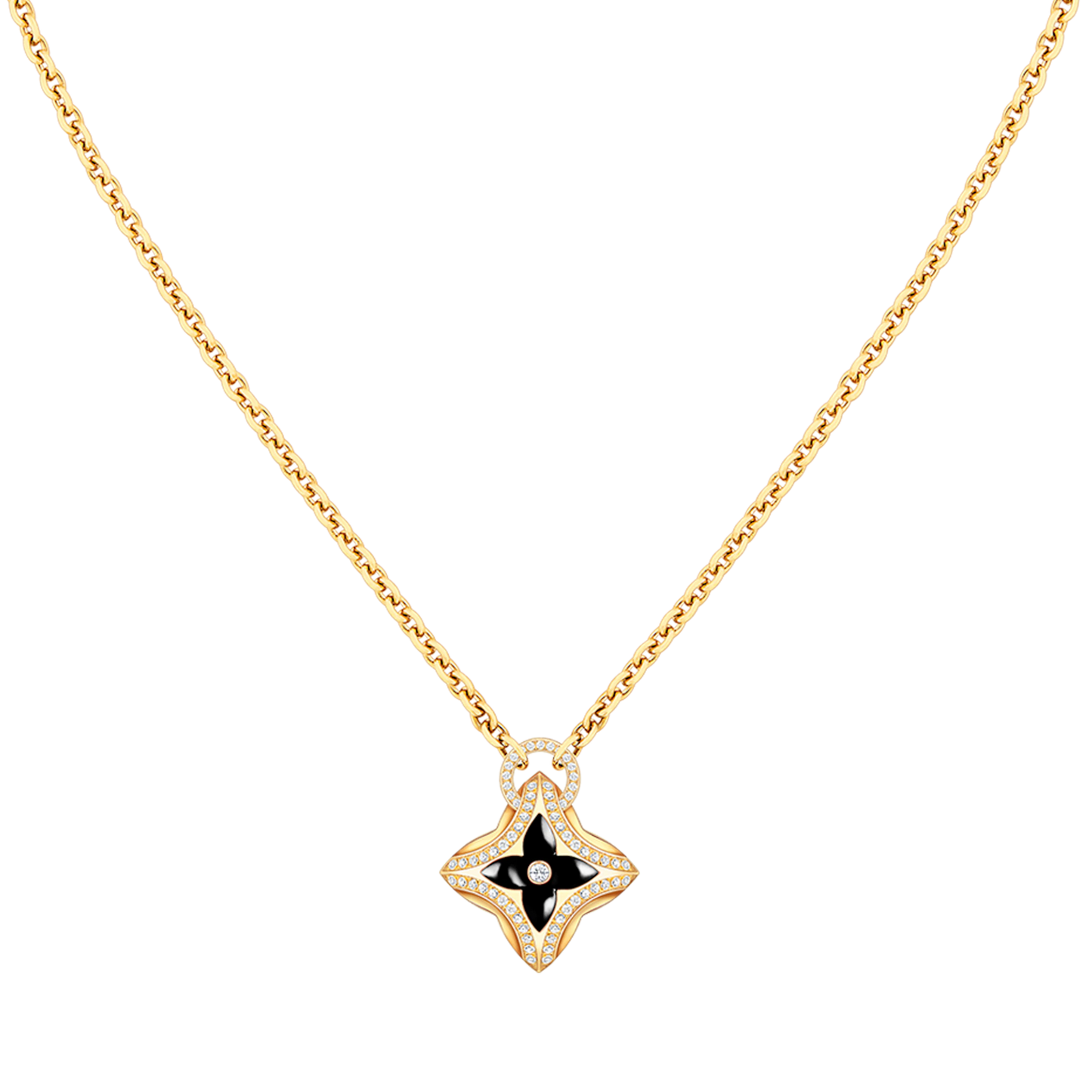 [Gaonasi]STAR PEDANT PINK GOLD DIAMOND NECKLACE