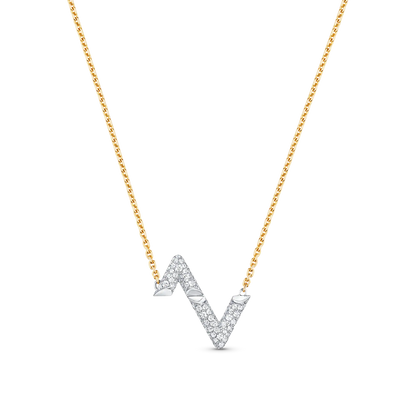 [Gaonasi]VOLT SILVER DIAMOND PEDANT NECKLACE