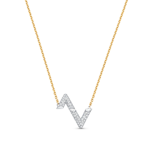 [Gaonasi]VOLT SILVER DIAMOND PEDANT NECKLACE