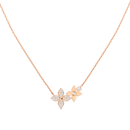 [Gaonasi]STAR BLOSSOM NECKLACE PINK GOLD DIAMONDS