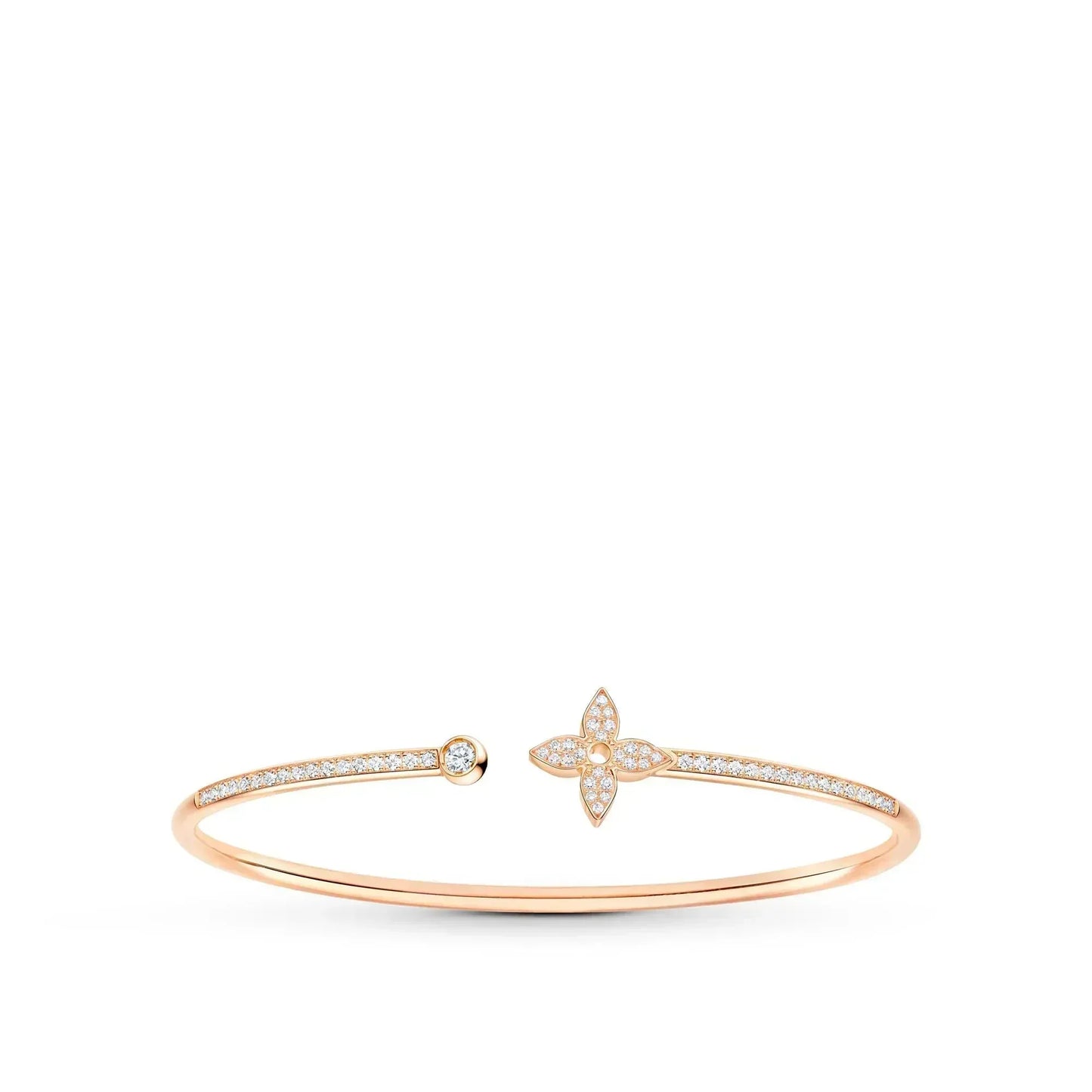 [Gaonasi]IDYLLE PINK GOLD OPEN BRACELET DIAMOND PAVED