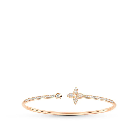 [Gaonasi]IDYLLE PINK GOLD OPEN BRACELET DIAMOND PAVED