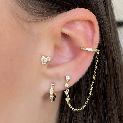 [Gaonasi]Kate Flat Back Diamond Stud
