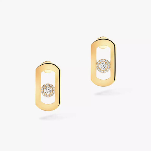 [Cadisa]So Move Diamond Earrings in Yellow Gold