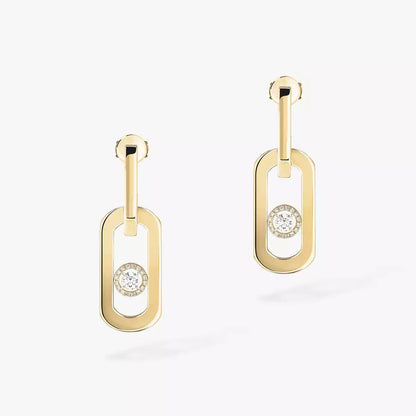 [Cadisa]So Move XL Diamond Pendant Earrings